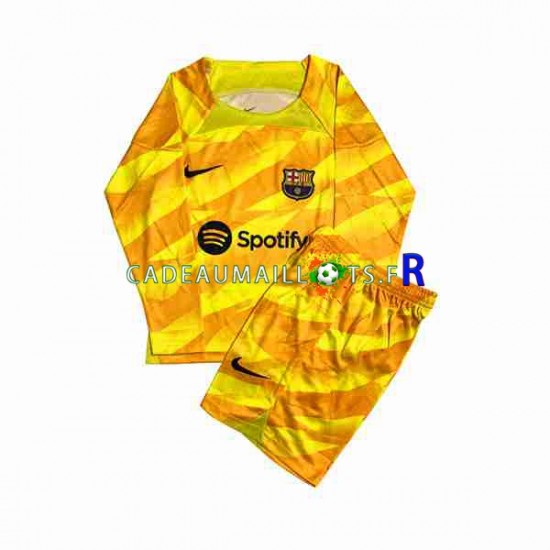 FC Barcelone Maillot avec flocage Gardien 4ème 2023-2024 ,Tenue Enfant ML