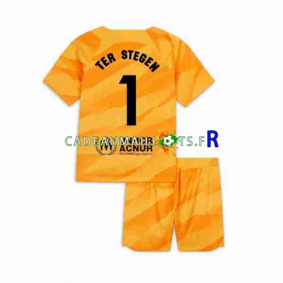 FC Barcelone Maillot avec flocage Ter Stegen 1 Gardien 4ème 2023-2024 ,Tenue Enfant MC