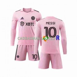 InterMiami Maillot avec flocage Lionel Messi 10 Domicile 2023-2024 ,Tenue Enfant ML