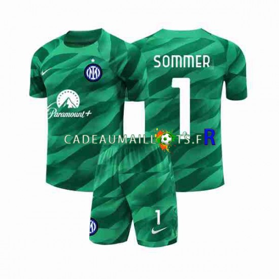 Inter Milan Maillot avec flocage Sommer 1 Gardien Extérieur 2023-2024 ,Tenue Enfant MC