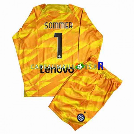 Inter Milan Maillot avec flocage Sommer 1 Gardien Domicile 2023-2024 ,Tenue Enfant ML