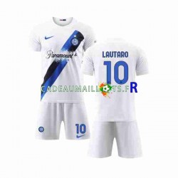 Inter Milan Maillot avec flocage Lautaro Martinez 10 Extérieur 2023-2024 ,Tenue Enfant MC