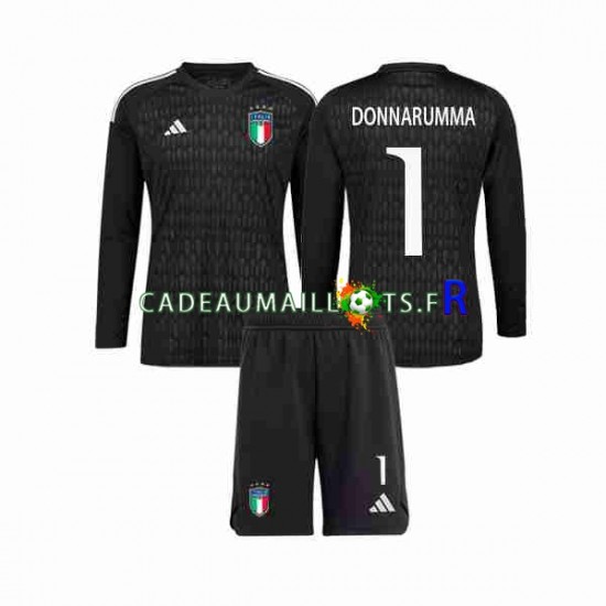 Italie Maillot avec flocage Donnarumma 1 Gardien Extérieur 2023 ,Tenue Enfant ML