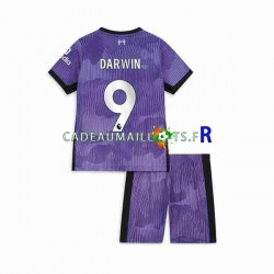 Liverpool Maillot avec flocage Darwin Nunez 9 3ème 2023-2024 ,Tenue Enfant MC