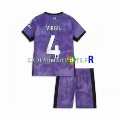 Liverpool Maillot avec flocage Virgil van Dijk 4 3ème 2023-2024 ,Tenue Enfant MC