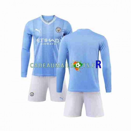 Manchester City Maillot avec flocage Domicile 2023-2024 ,Tenue Enfant ML