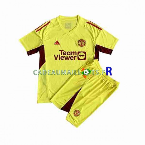 Manchester United Maillot avec flocage Gardien Extérieur 2023-2024 ,Tenue Enfant MC