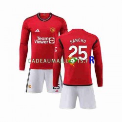 Manchester United Maillot avec flocage Sancho 25 Domicile 2023-2024 ,Tenue Enfant ML