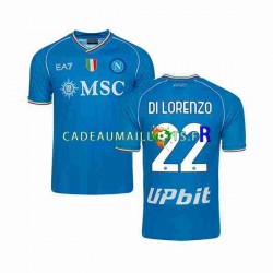 Naples Maillot avec flocage DI LORENZO 22 Domicile 2023-2024 ,Homme MC