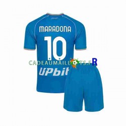 Naples Maillot avec flocage Maradona 10 Domicile 2023-2024 ,Tenue Enfant MC
