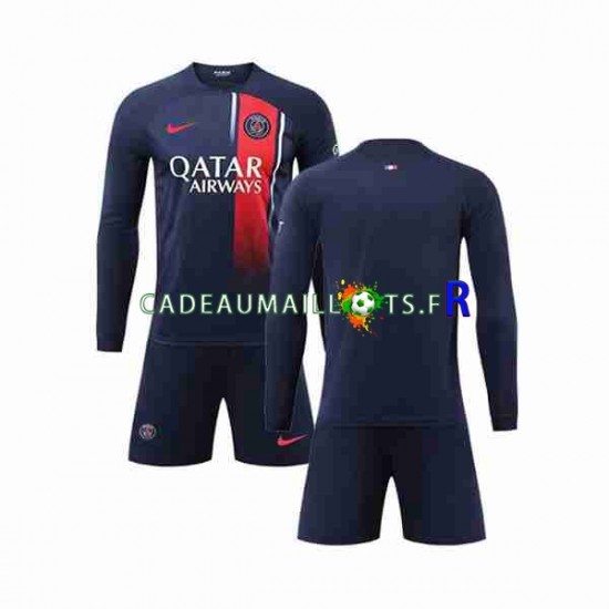 Paris Saint-Germain Maillot avec flocage Domicile 2023-2024 ,Tenue Enfant ML