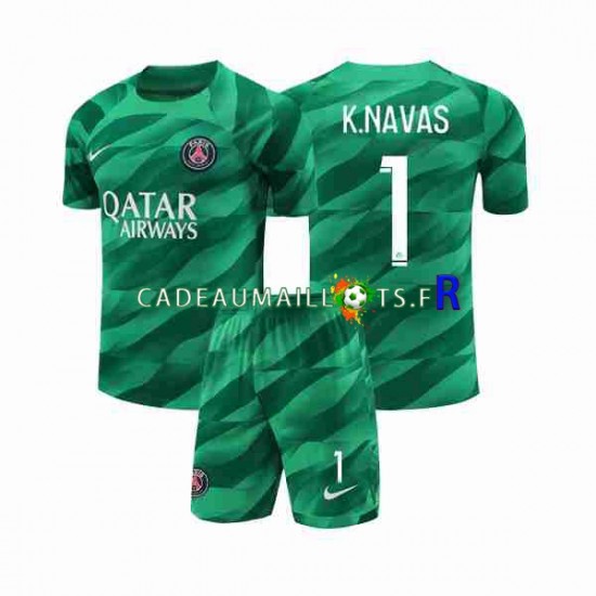 Paris Saint-Germain Maillot avec flocage K.NAVAS 1 Gardien Domicile 2023-2024 ,Tenue Enfant MC