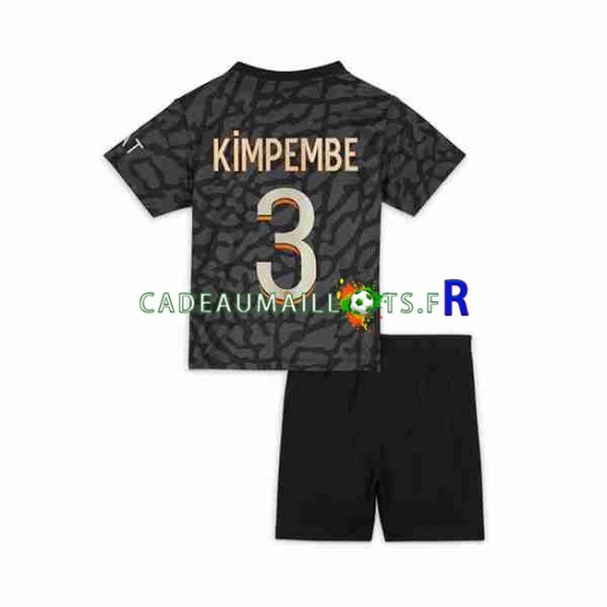 Paris Saint-Germain Maillot avec flocage Kimpembe 3 3ème 2023-2024 ,Tenue Enfant MC