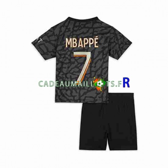 Paris Saint-Germain Maillot avec flocage Mbappé Kylian 7 3ème 2023-2024 ,Tenue Enfant MC