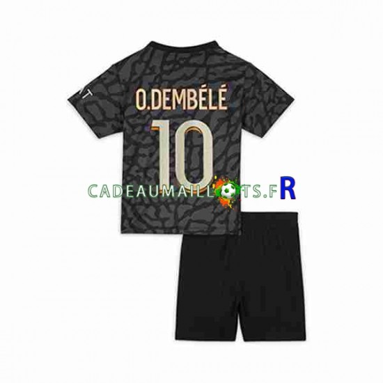 Paris Saint-Germain Maillot avec flocage O.Dembele 10 3ème 2023-2024 ,Tenue Enfant MC