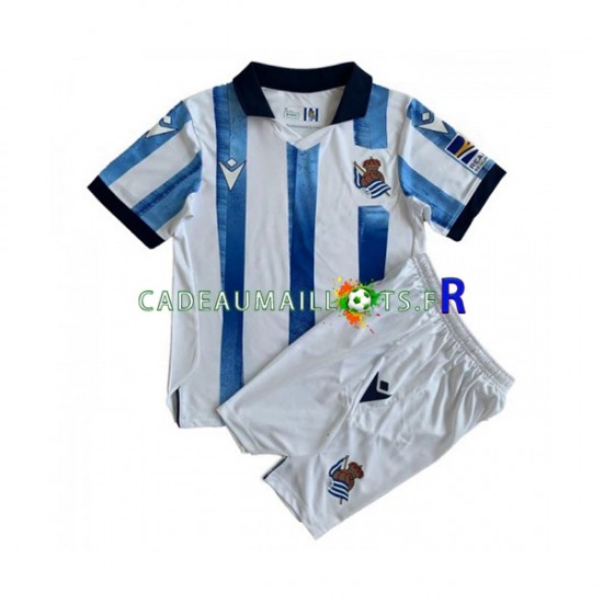 Real Sociedad Maillot avec flocage Domicile 2023-2024 ,Tenue Enfant MC