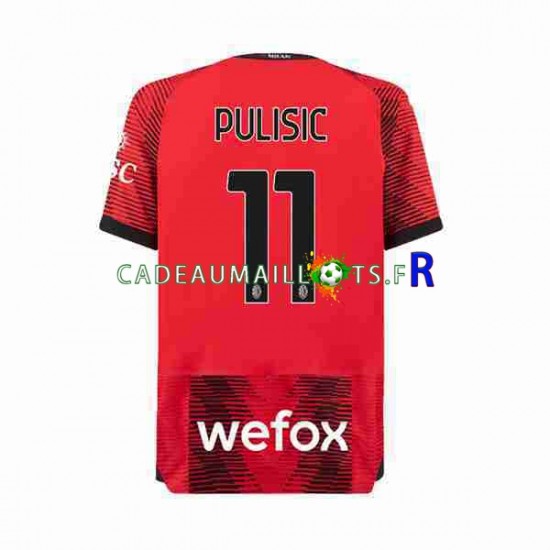 AC Milan Maillot avec flocage Christian Pulisic 11 Domicile 2023-2024 ,Homme MC