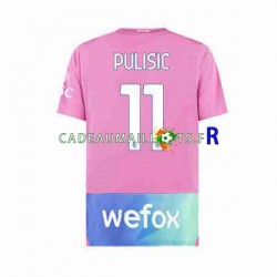 AC Milan Maillot avec flocage Christian Pulisic 11 3ème 2023-2024 ,Homme MC