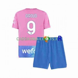AC Milan Maillot avec flocage Olivier Giroud 9 3ème 2023-2024 ,Tenue Enfant MC