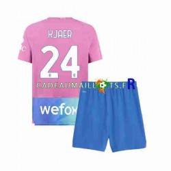 AC Milan Maillot avec flocage Simon Kjaer 24 3ème 2023-2024 ,Tenue Enfant MC