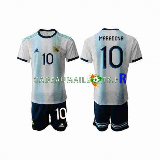 Argentine Maillot avec flocage Maradona 10 - Domicile 2019 2020 ,Tenue Enfant MC