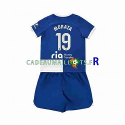 Atlético Madrid Maillot avec flocage 2 Alvaro Morata 19 Extérieur 2023-2024 ,Tenue Enfant MC