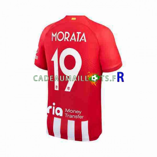 Atlético Madrid Maillot avec flocage 2 Alvaro Morata 19 Domicile 2023-2024 ,Homme MC