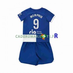 Atlético Madrid Maillot avec flocage 2 Memphis Depay 9 Extérieur 2023-2024 ,Tenue Enfant MC