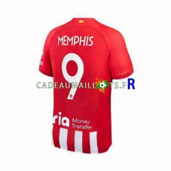 Atlético Madrid Maillot avec flocage 2 Memphis Depay 9 Domicile 2023-2024 ,Homme MC