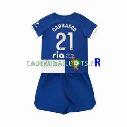 Atlético Madrid Maillot avec flocage 2 Yannick Carrasco 21 Extérieur 2023-2024 ,Tenue Enfant MC