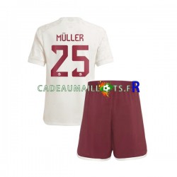 Bayern Munich Maillot avec flocage Thomas Muller 25 3ème 2023-2024 ,Tenue Enfant MC