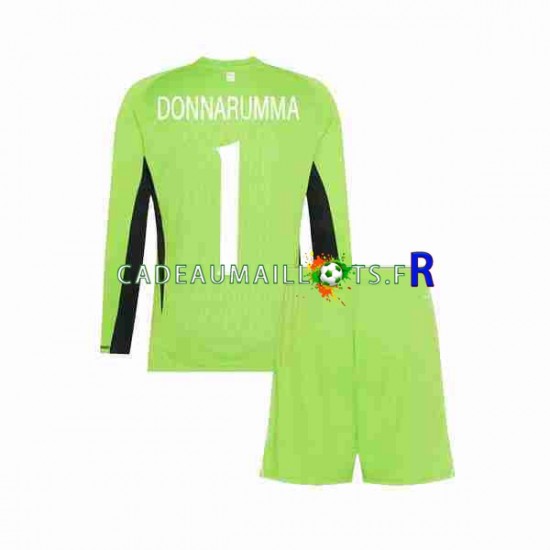 Italie Maillot avec flocage Donnarumma 1 Gardien Domicile 2023 ,Tenue Enfant ML