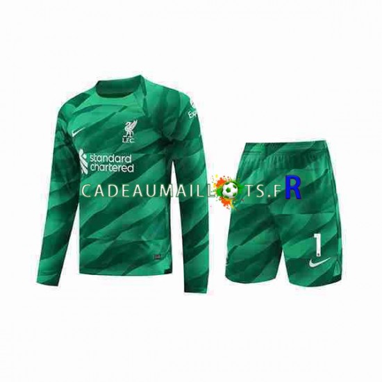 Liverpool Maillot avec flocage A.Becker 1 Gardien Domicile 2023-2024 ,Tenue Enfant ML