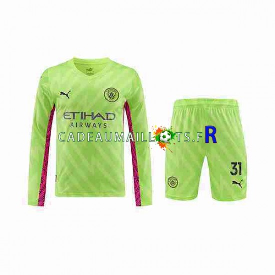 Manchester City Maillot avec flocage Ederson Moraes 31 Gardien 3ème 2023-2024 ,Tenue Enfant ML