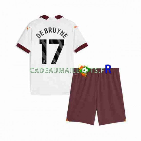 Manchester City Maillot avec flocage Kevin De Bruyne 17 Extérieur 2023-2024 ,Tenue Enfant MC