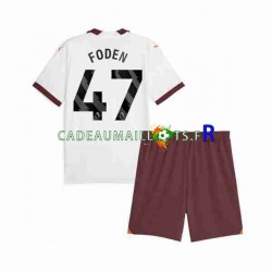Manchester City Maillot avec flocage Phil Foden 47 Extérieur 2023-2024 ,Tenue Enfant MC