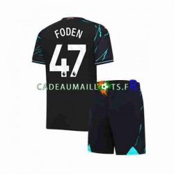 Manchester City Maillot avec flocage Phil Foden 47 3ème 2023-2024 ,Tenue Enfant MC