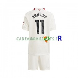 Manchester United Maillot avec flocage Rasmus Hojlund 11 3ème 2023-2024 ,Tenue Enfant MC
