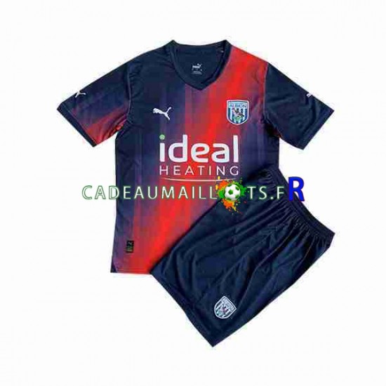 West Bromwich Albion Maillot avec flocage 3ème 2023-2024 ,Tenue Enfant MC