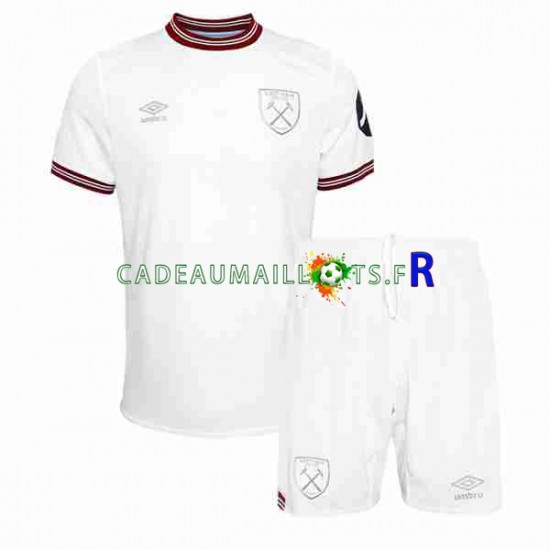 West Ham United Maillot avec flocage Extérieur 2023-2024 ,Tenue Enfant MC