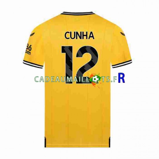 Wolverhampton Wanderers Maillot avec flocage CUNHA 12 Domicile 2023-2024 ,Homme MC