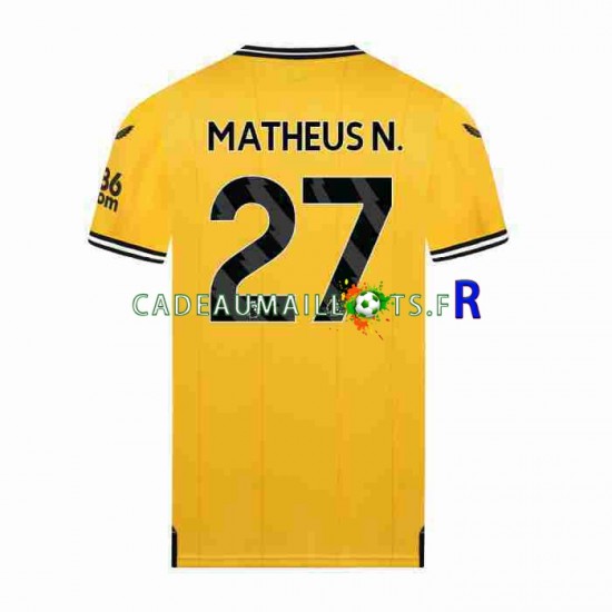 Wolverhampton Wanderers Maillot avec flocage Matheus Nunes 27 Domicile 2023-2024 ,Homme MC