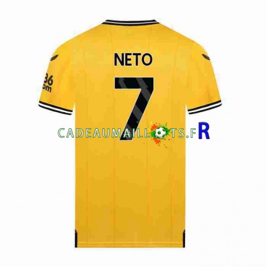 Wolverhampton Wanderers Maillot avec flocage NETO 7 Domicile 2023-2024 ,Homme MC