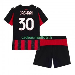 AC Milan Maillot avec flocage Ardon Jashari 30 Domicile 2025-2026 ,Tenue Enfant MC