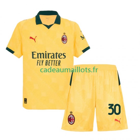 AC Milan Maillot avec flocage Ardon Jashari 30 3ème 2025-2026 ,Tenue Enfant MC