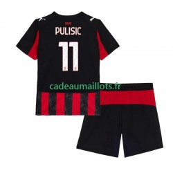 AC Milan Maillot avec flocage Christian Pulisic 11 Domicile 2025-2026 ,Tenue Enfant MC