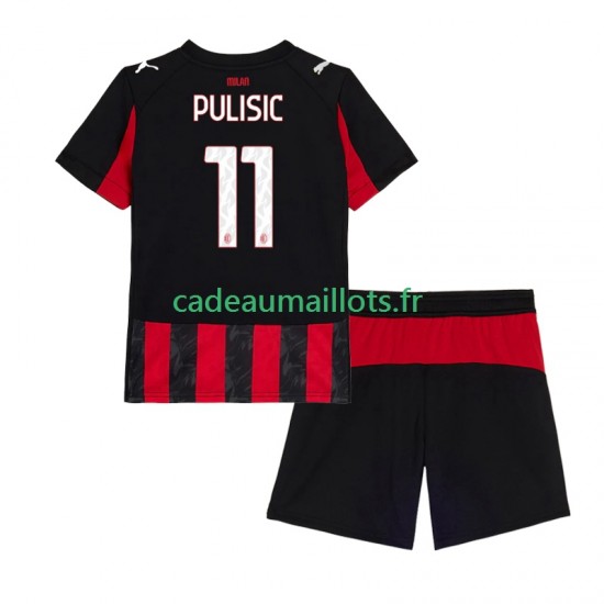 AC Milan Maillot avec flocage Christian Pulisic 11 Domicile 2025-2026 ,Tenue Enfant MC AC Milan Maillot avec flocage Christian Pulisic 11 Domicile 2025-2026 ,Tenue Enfant MC