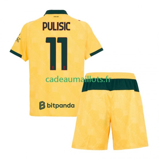 AC Milan Maillot avec flocage Christian Pulisic 11 3ème 2025-2026 ,Tenue Enfant MC AC Milan Maillot avec flocage Christian Pulisic 11 3ème 2025-2026 ,Tenue Enfant MC