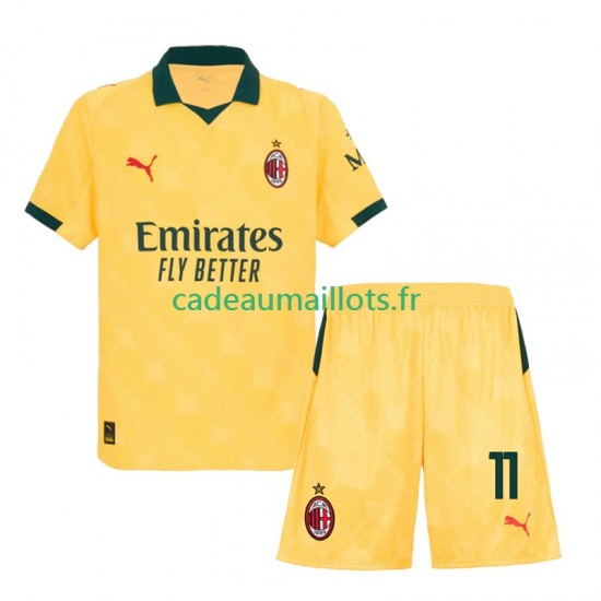 AC Milan Maillot avec flocage Christian Pulisic 11 3ème 2025-2026 ,Tenue Enfant MC