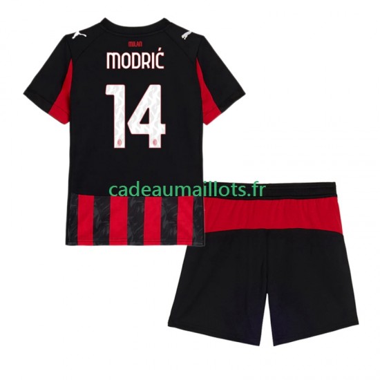 AC Milan Maillot avec flocage Modrić Luca 14 Domicile 2025-2026 ,Tenue Enfant MC
